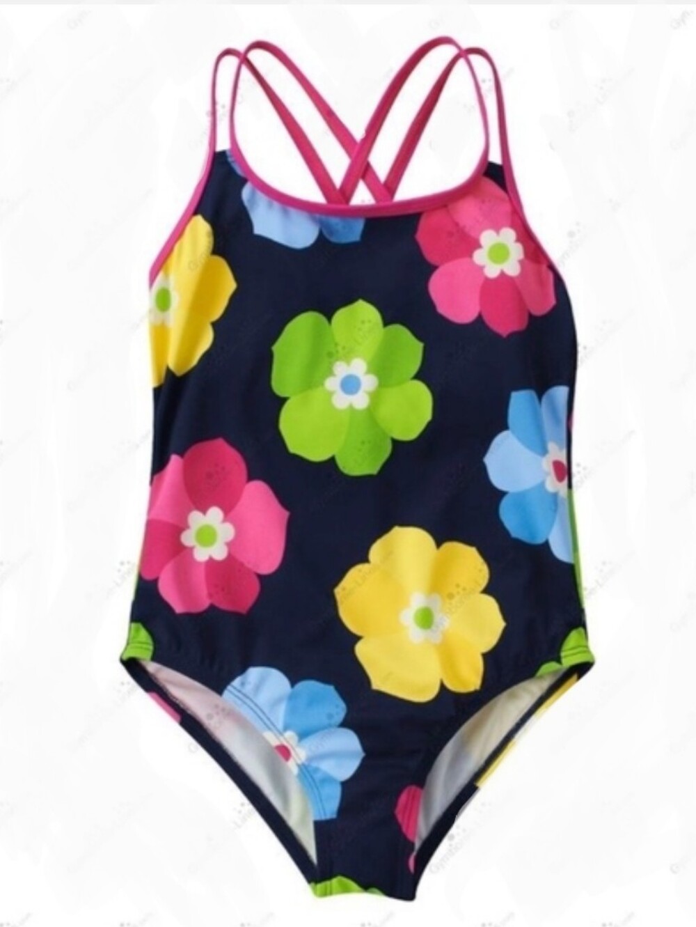 Gymboree New Floral One-Piece Swimsuit - Pink Straps Girls XL